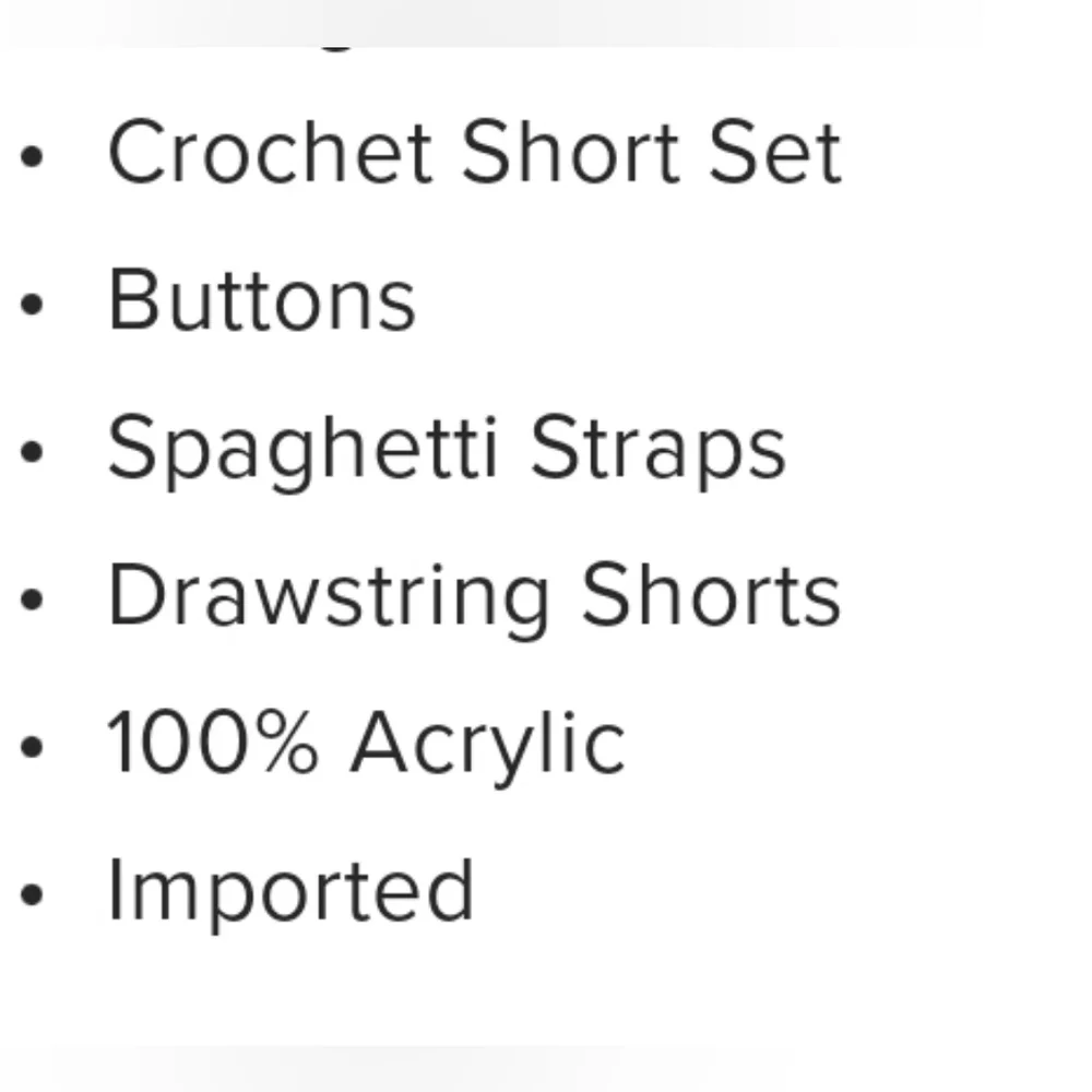 Jolie & Joy Crochet Short Set- White *new* - Picture 6 of 10